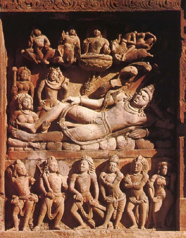 unknow artist Vishnu op Ananta,Vishnu-tempel,Deogarh China oil painting art